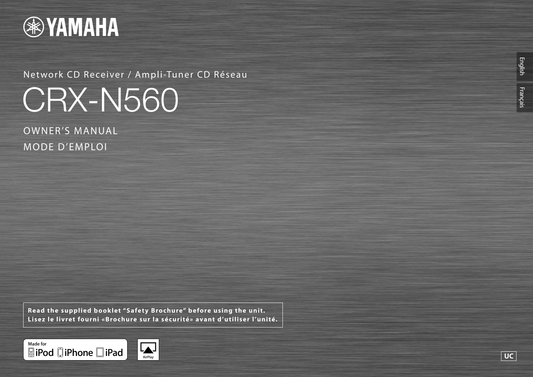 Yamaha CRX-N560 CD Player Owner's/ User Manual (Pages: 90)