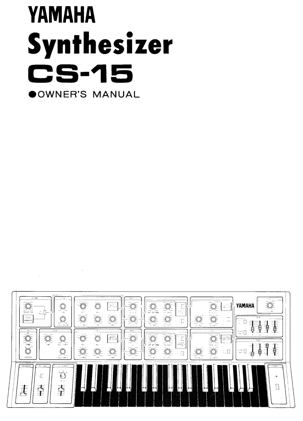 Yamaha CS-15 Synthesizer Owner/ User Manual (Pages: 27)