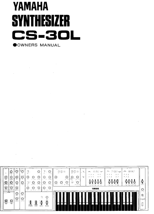 Yamaha CS-30L Synthesizer Owner/ User Manual (Pages: 23)