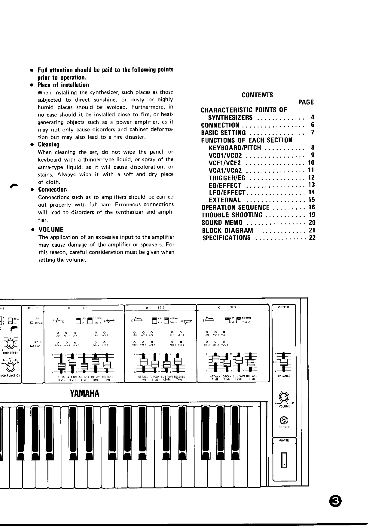 Yamaha CS-30L Synthesizer Owner/ User Manual (Pages: 23)