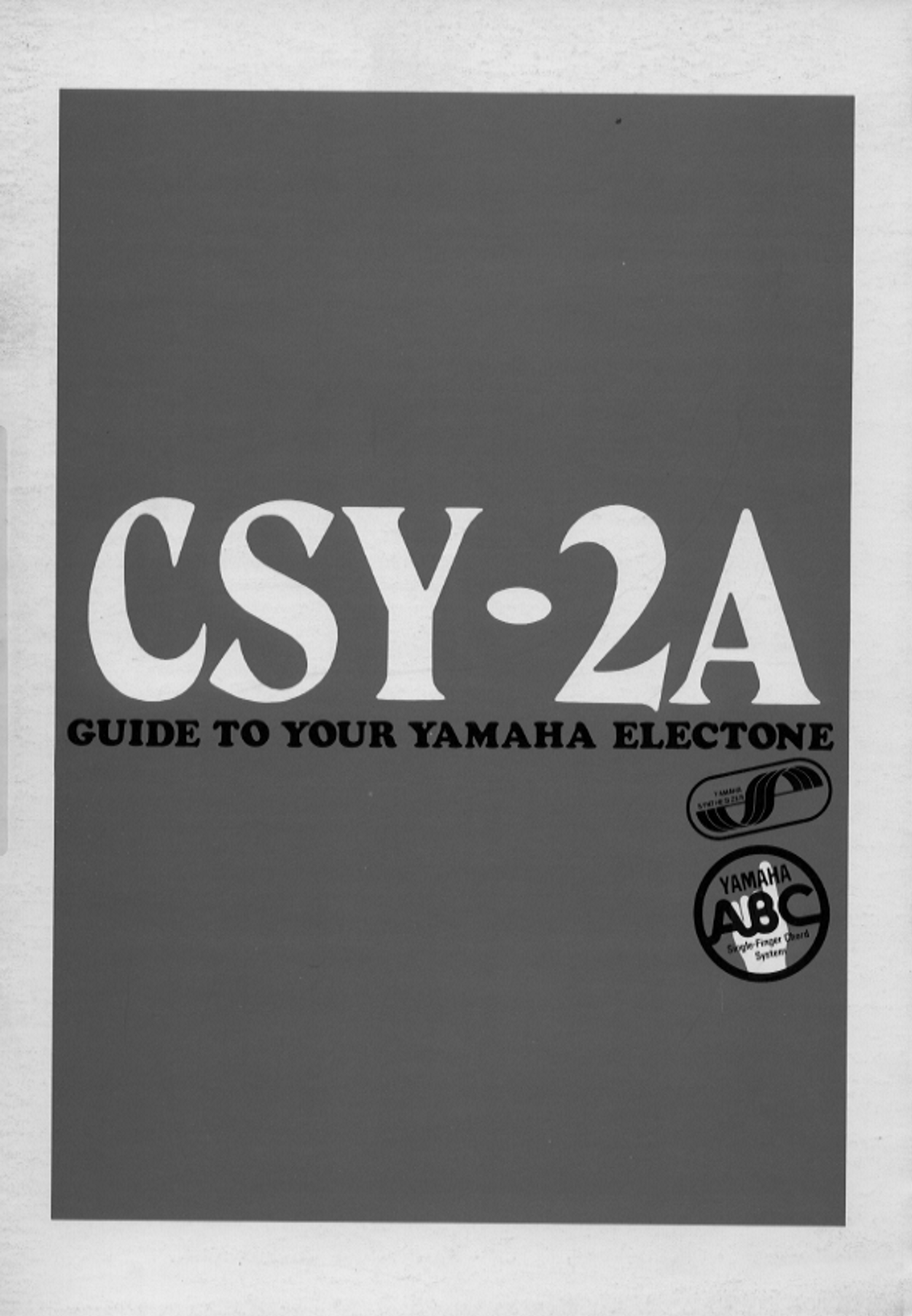 Yamaha CSY-2A Electone Organ Owner's/ User Manual (Pages: 24)