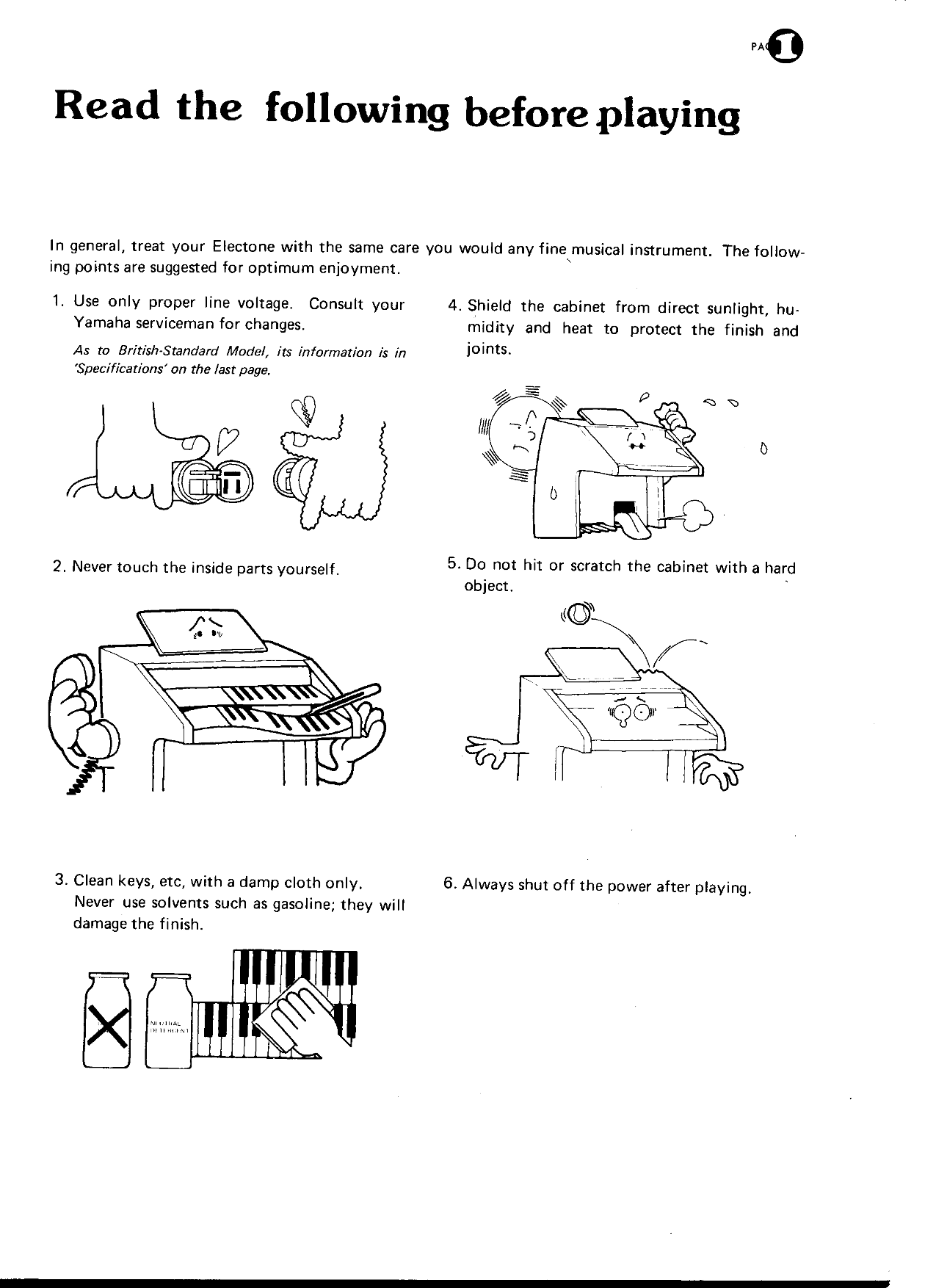 Yamaha CSY-2A Electone Organ Owner's/ User Manual (Pages: 24)