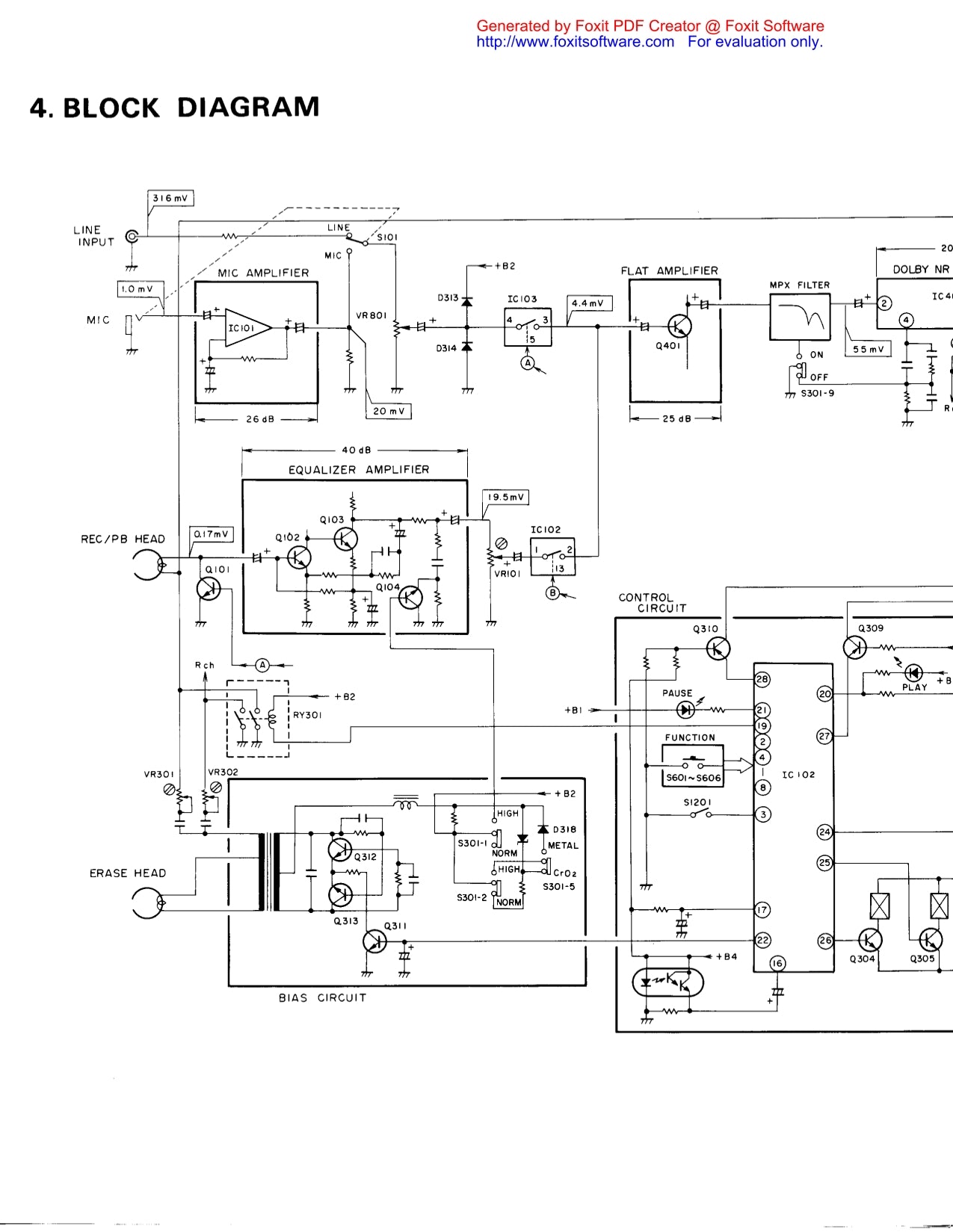 Pioneer CT-110 Stereo Cassette Tape Deck Service Manual (Pages: 36)