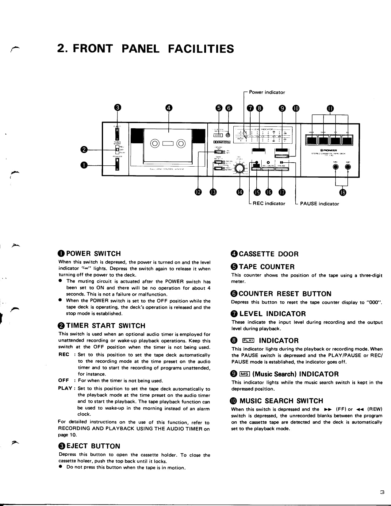Pioneer CT-730 Stereo Cassette Tape Deck Service Manual (Pages: 57)