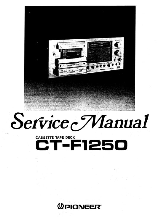 Pioneer CT-F1250 Cassette Tape Deck Service Manual (Pages: 70)