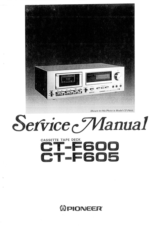 Pioneer CT-F600 & CT-F605 Cassette Deck Service Manual (Pages: 36)