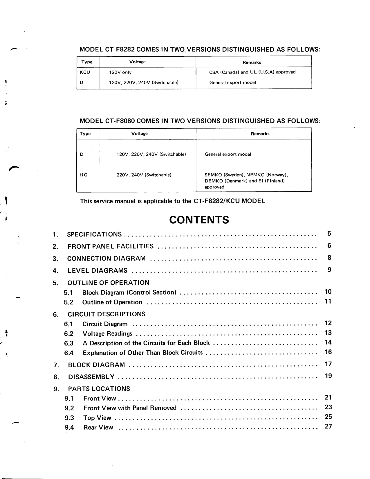 Pioneer CT-F8080 & CT-F8282 Cassette Deck Service Manual (Pages: 92)