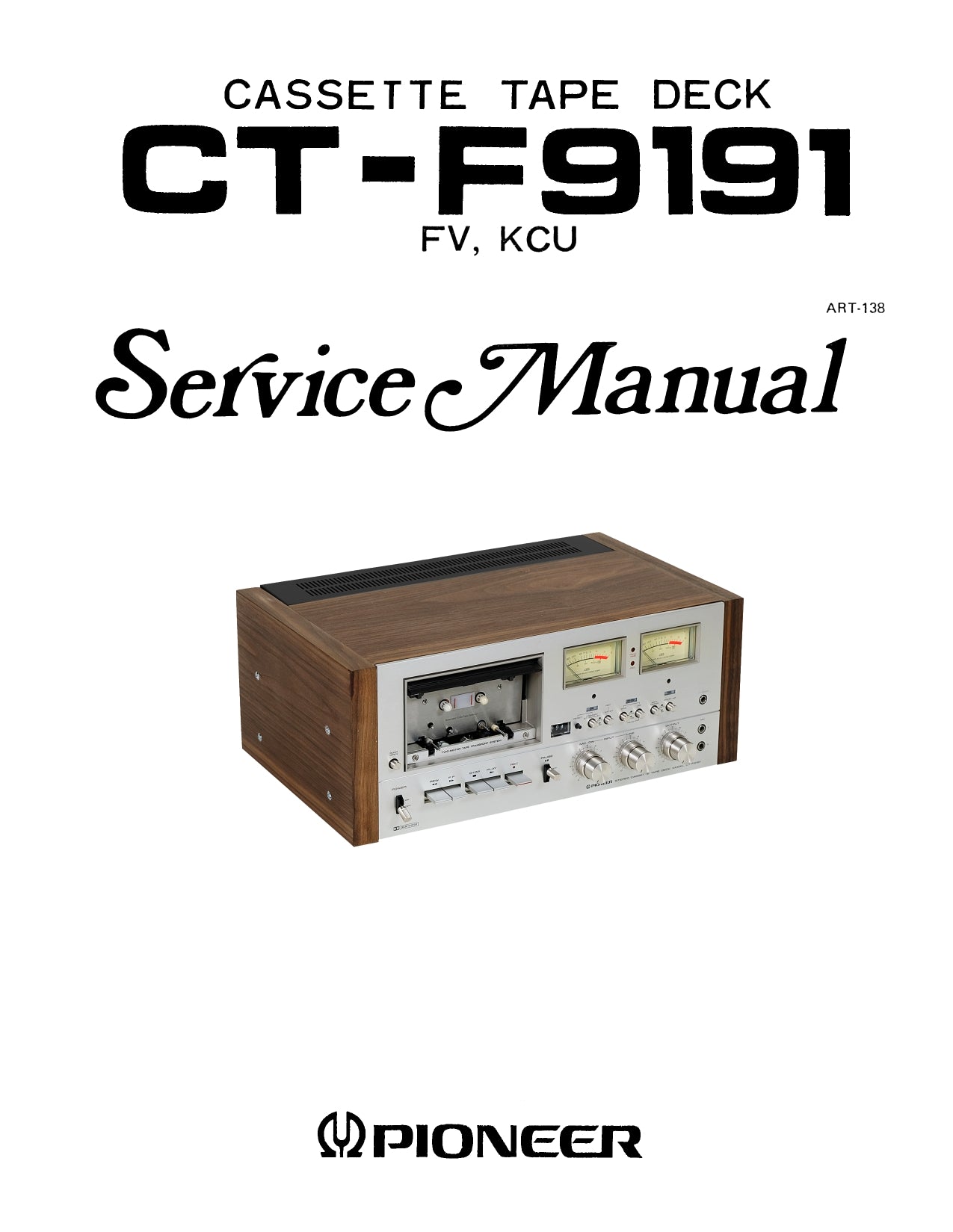Pioneer CT-F9191 Cassette Tape Deck Service Manual (Pages: 85)