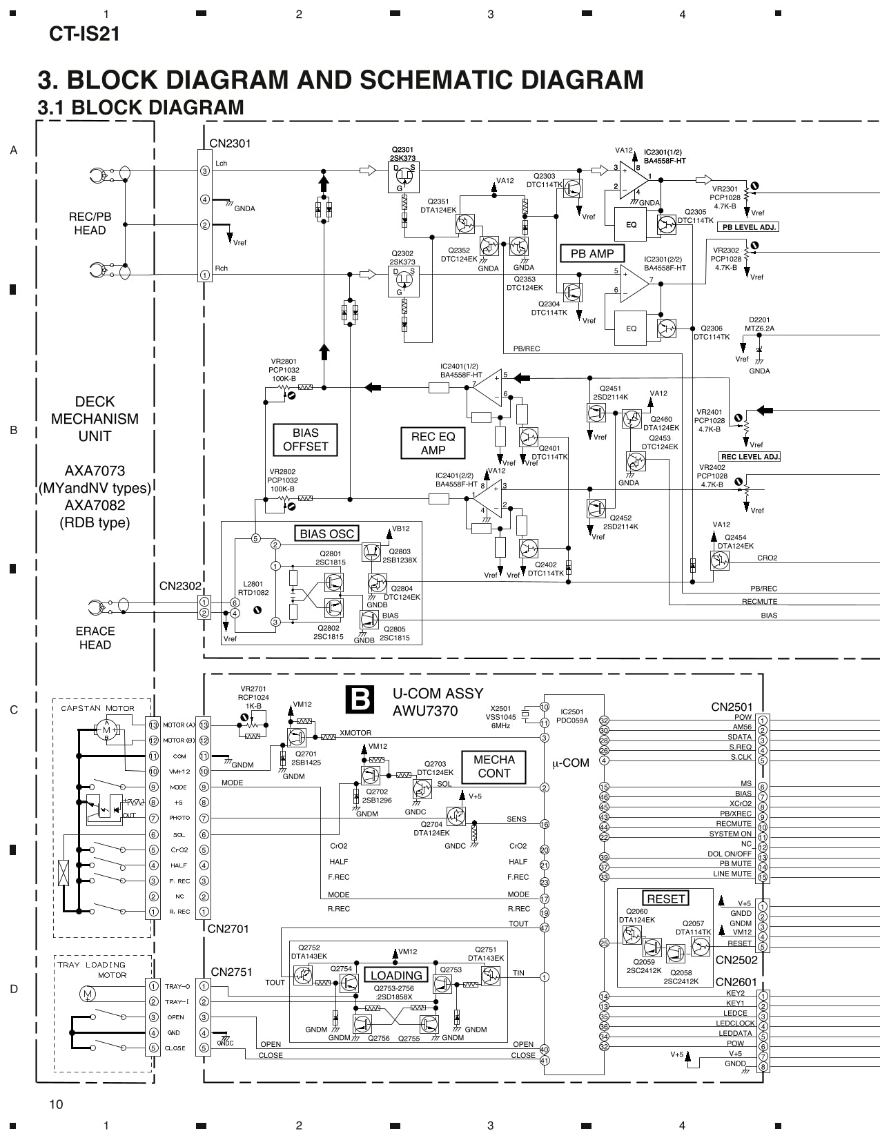 Pioneer CT-IS21 Stereo Cassette Tape Deck Service Manual (Pages: 35)