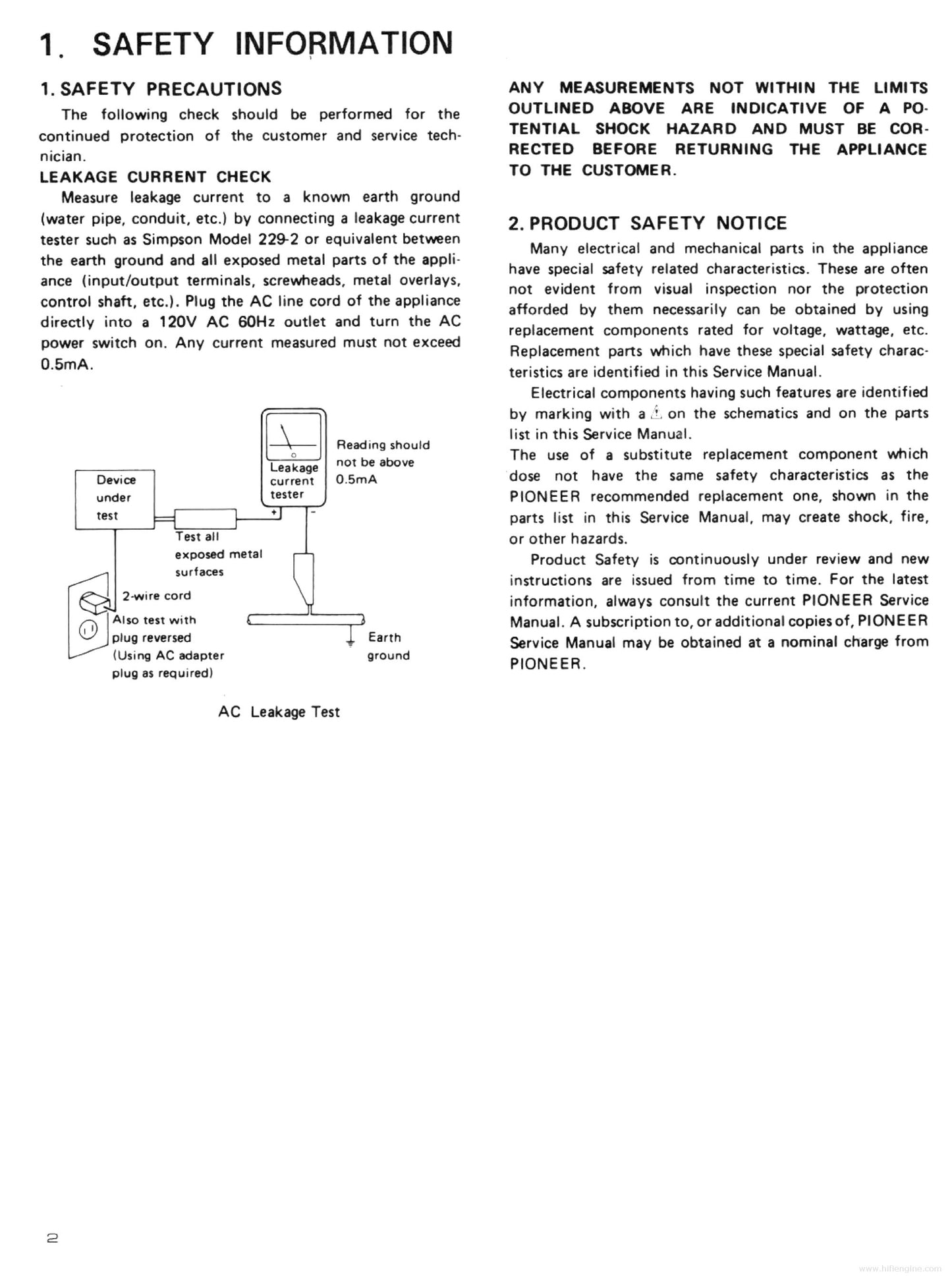 Pioneer CT-W910R Stereo Cassette Tape Deck Service Manual (Pages: 35)
