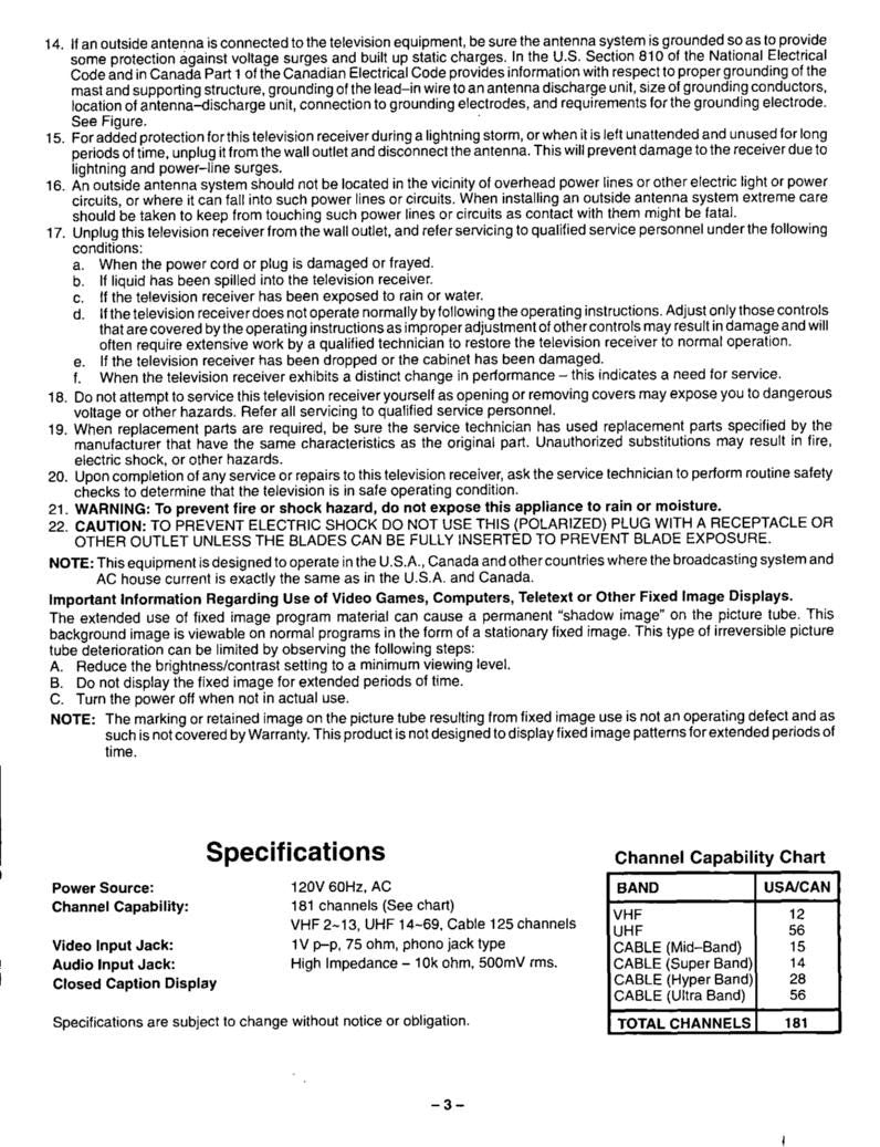 Panasonic CT13R12T CT13R13T CTR13R12T2 TV Operating Manual