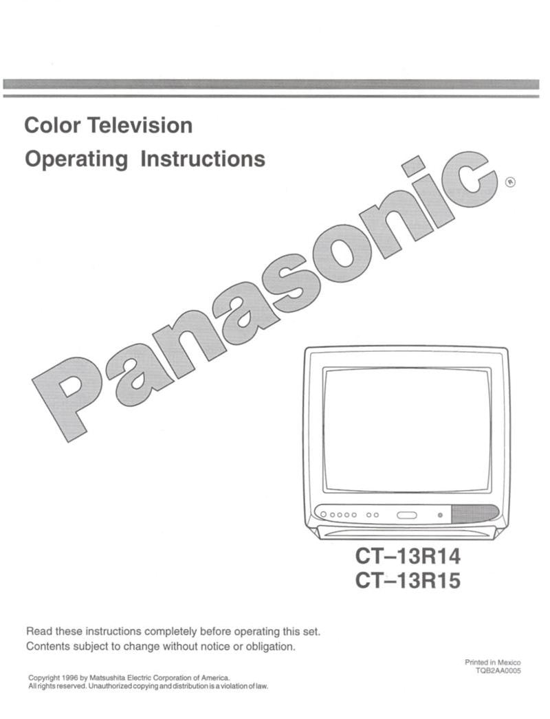 Panasonic CT13R14U CT13R15U TV Operating Manual