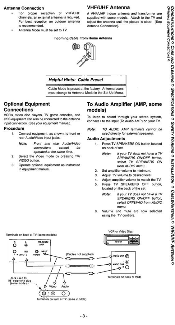 Panasonic CT13R16 CT13R17 CT13R27 TV Operating Manual