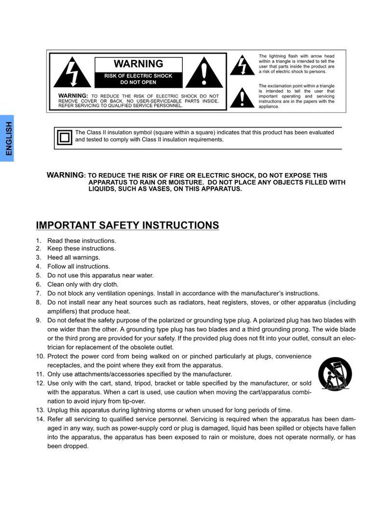 Panasonic CT27HL14 CT32HC14 CT32HXC14 TV Operating Manual