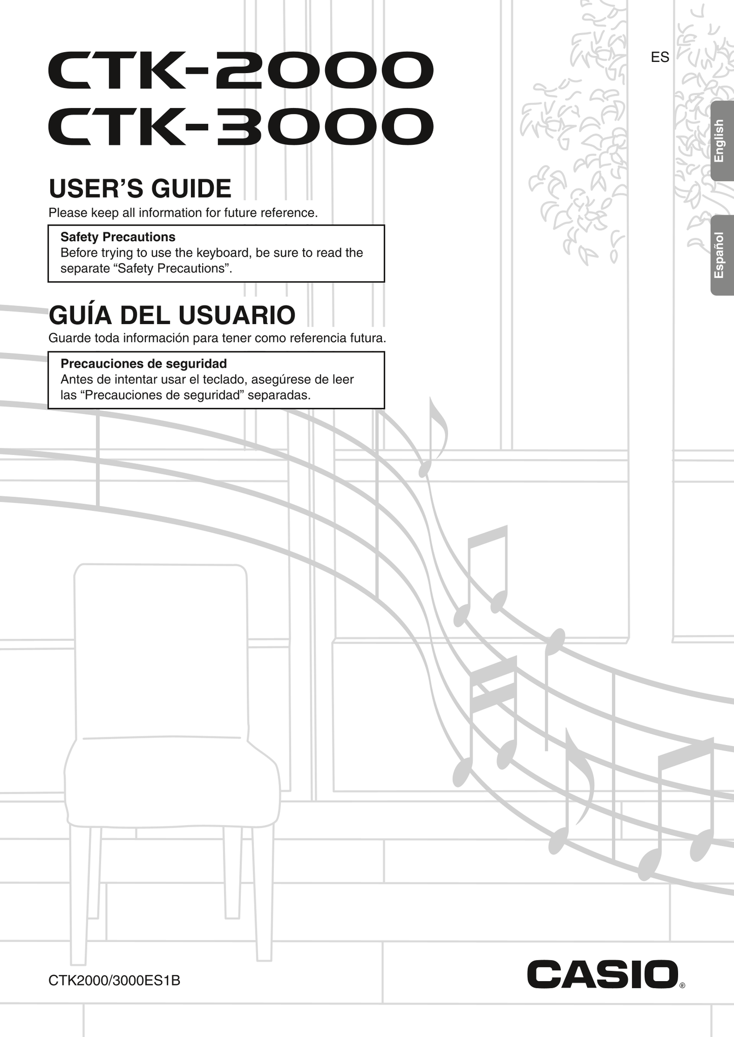 Casio CTK-2000 & CTK-3000 Keyboard Piano Owner's/ User Manual (Pages: 46)