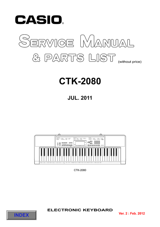 Casio CTK-2080 Keyboard Piano Service Manual (Pages: 35)