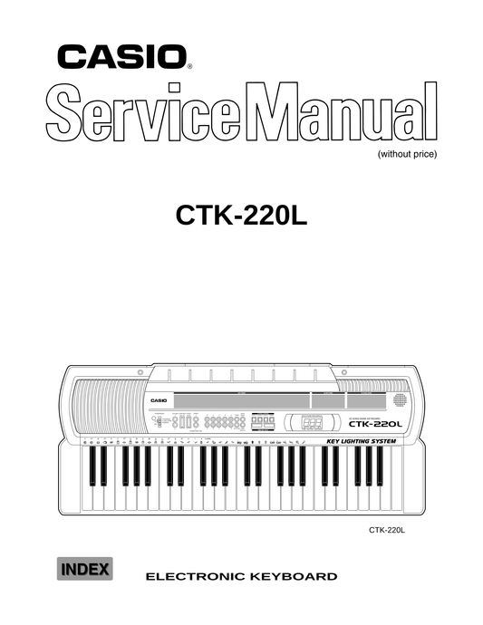 Casio CTK-220L Keyboard Piano Service Manual (Pages: 32)