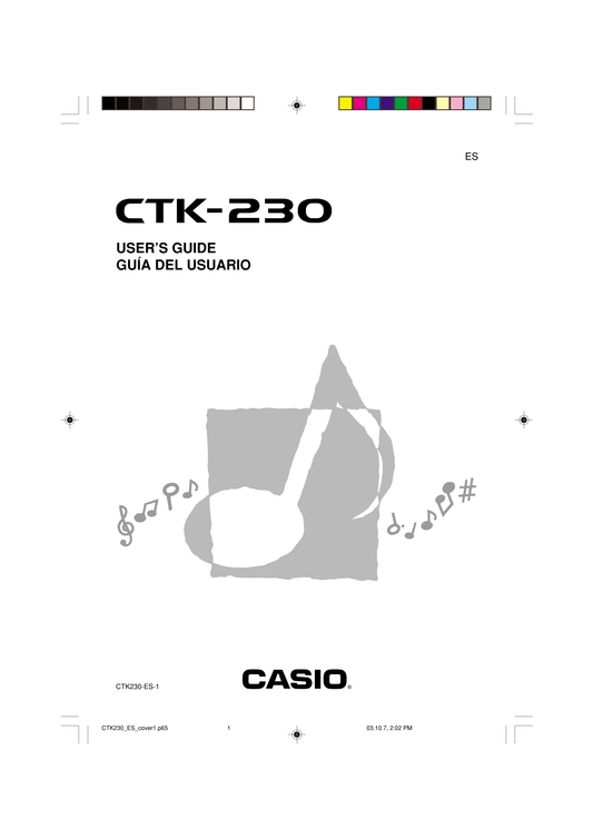 Casio CTK-230 Keyboard Piano Owner's/ User Manual (Pages: 51)