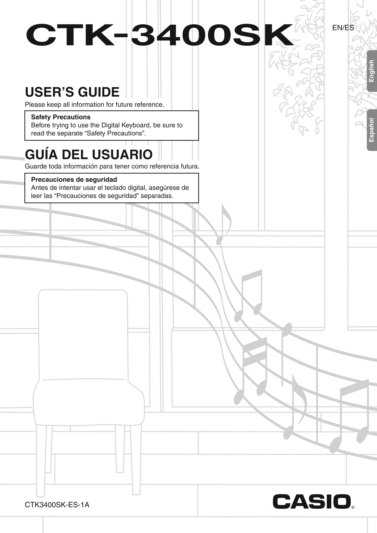 Casio CTK-3400SK Keyboard Piano Owner's/ User Manual (Pages: 37)