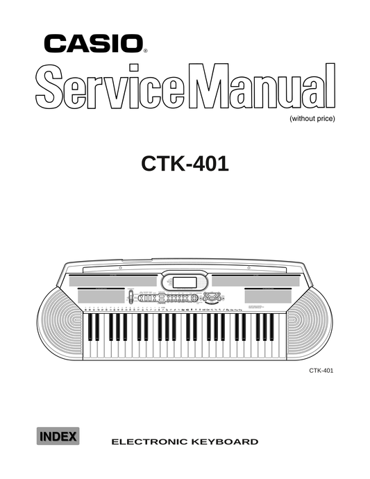Casio CTK-401 Keyboard Piano Service Manual (Pages: 19)