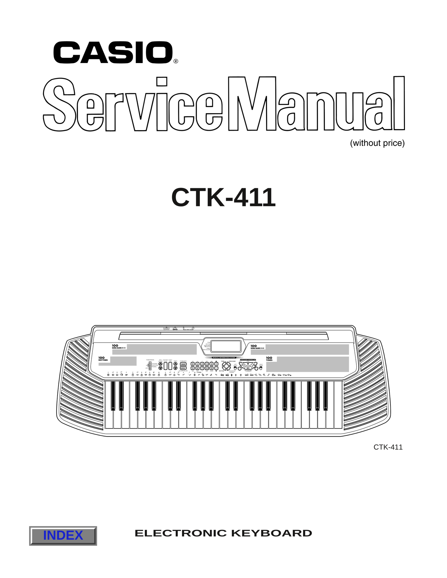 Casio CTK 411 Keyboard Piano Service Manual Pages 19 Manuali