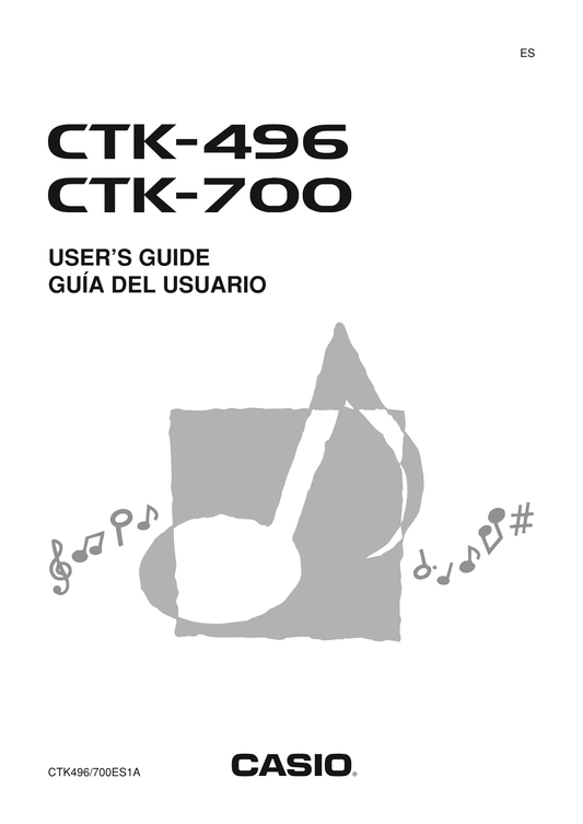 Casio CTK-496 & CTK-700 Keyboard Piano Owner's/ User Manual (Pages: 45)
