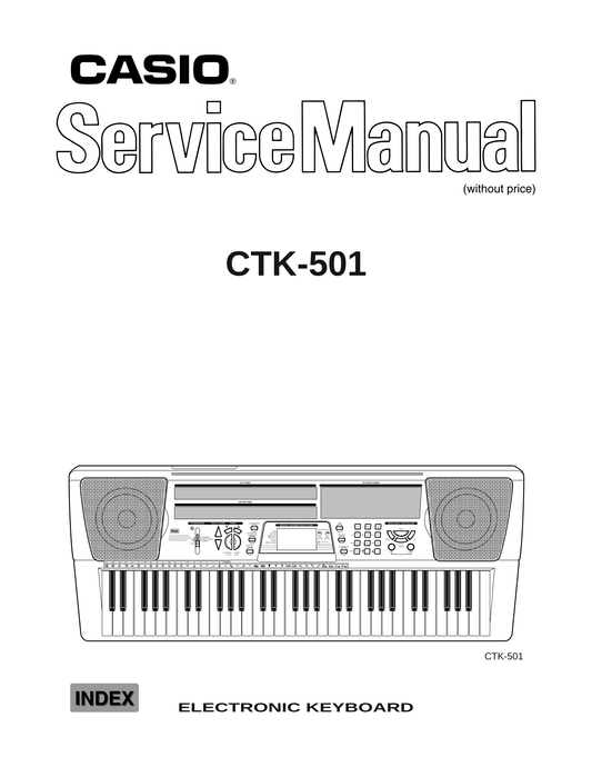 Casio CTK-501 Keyboard Piano Service Manual (Pages: 21)