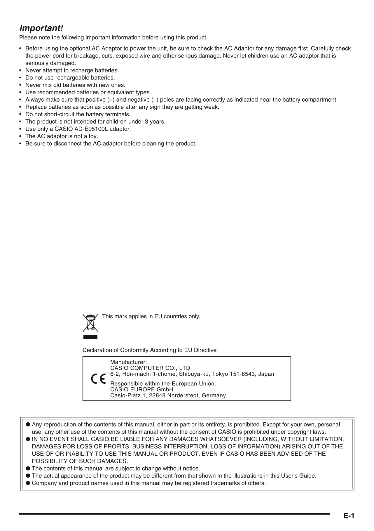 Casio CTK-5200 Keyboard Piano Owner's/ User Manual (Pages: 82)