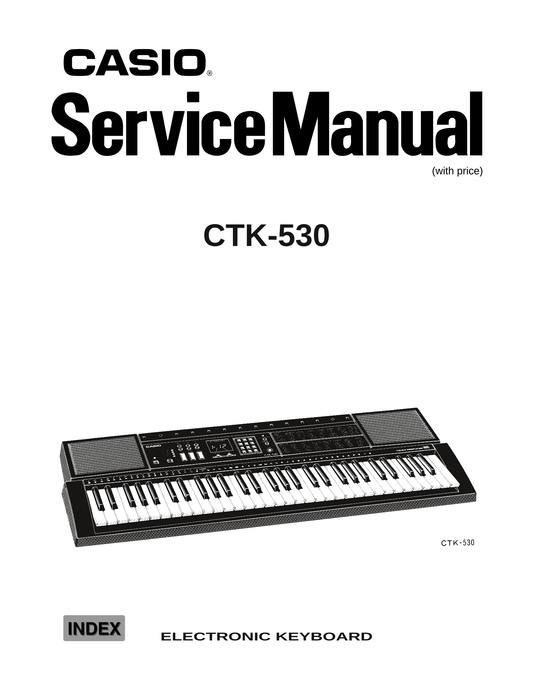 Casio CTK-530 Keyboard Piano Service Manual (Pages: 18)