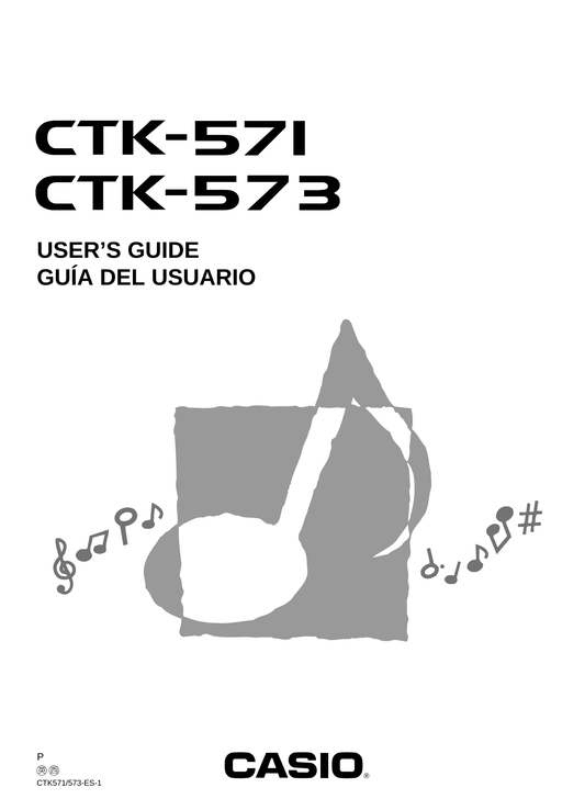 Casio CTK-571 & CTK-573 Keyboard Piano Owner's/ User Manual (Pages: 54)
