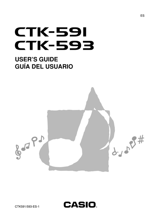 Casio CTK-591 & CTK-593 Keyboard Piano Owner's/ User Manual (Pages: 83)