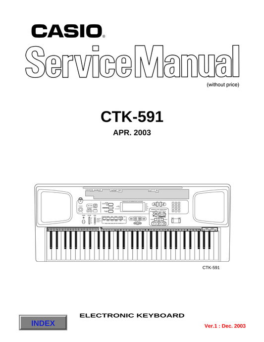 Casio CTK-591 Keyboard Piano Service Manual (Pages: 28)
