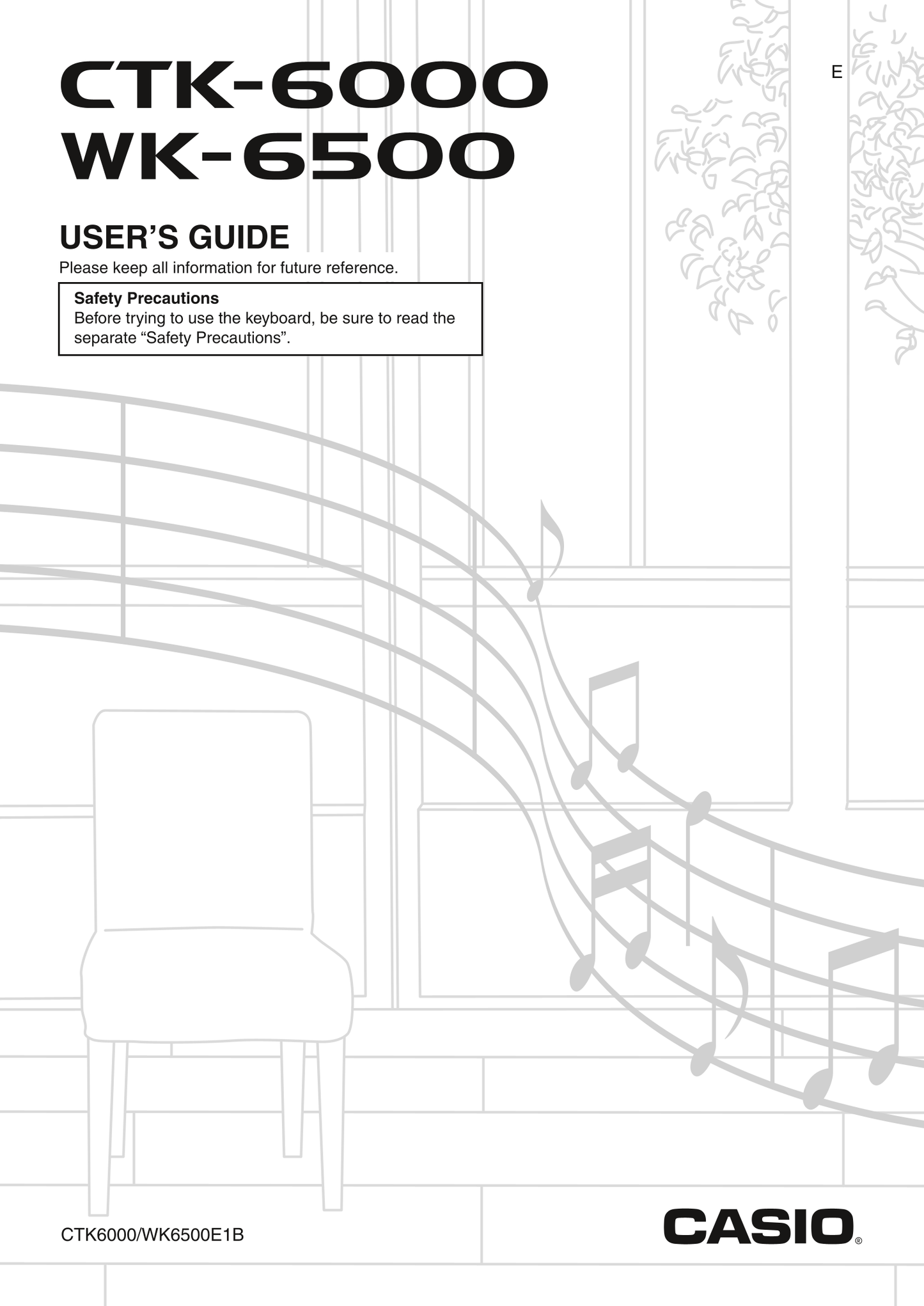 Casio CTK-6000 & WK-6500 Keyboard Piano Owner's/ User Manual (Pages: 132)