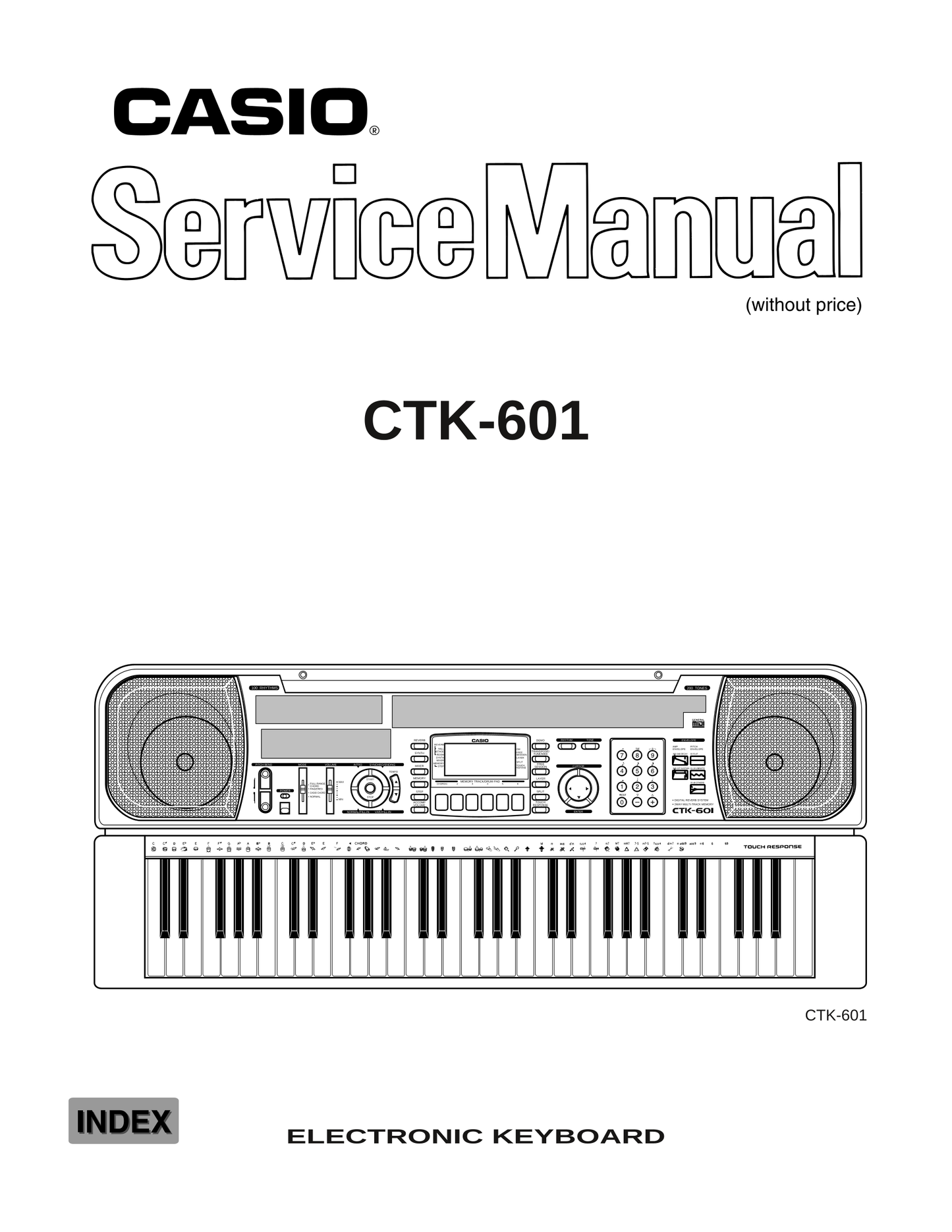 Casio CTK-601 Keyboard Piano Service Manual (Pages: 24)