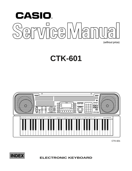 Casio CTK-601 Keyboard Piano Service Manual (Pages: 24)