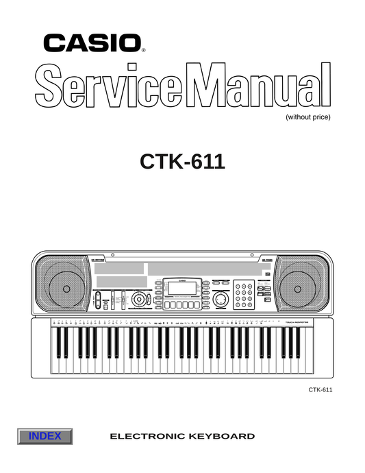 Casio CTK-611 Keyboard Piano Service Manual (Pages: 25)