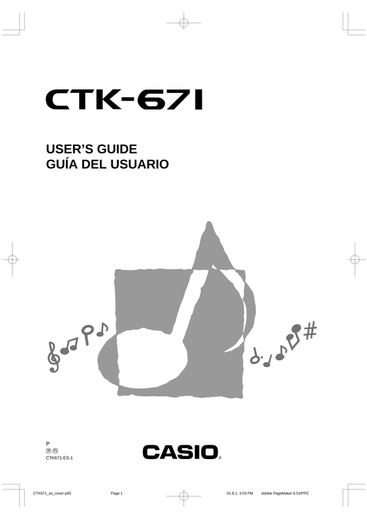 Casio CTK-671 Keyboard Piano Owner's/ User Manual (Pages: 98)
