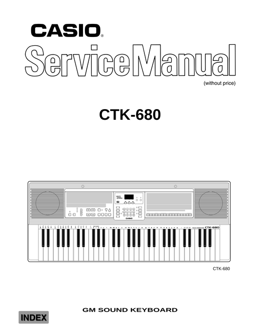 Casio CTK-680 Keyboard Piano Service Manual (Pages: 25)