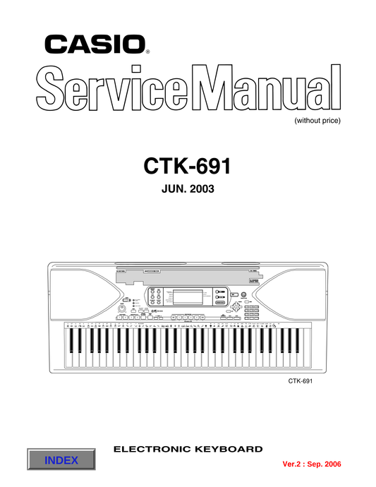 Casio CTK-691 Keyboard Piano Service Manual (Pages: 28)