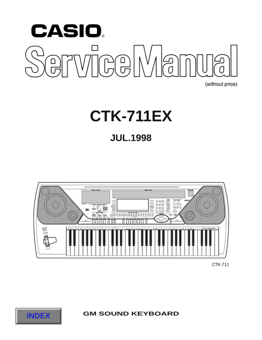Casio CTK-711EX Keyboard Piano Service Manual (Pages: 37)