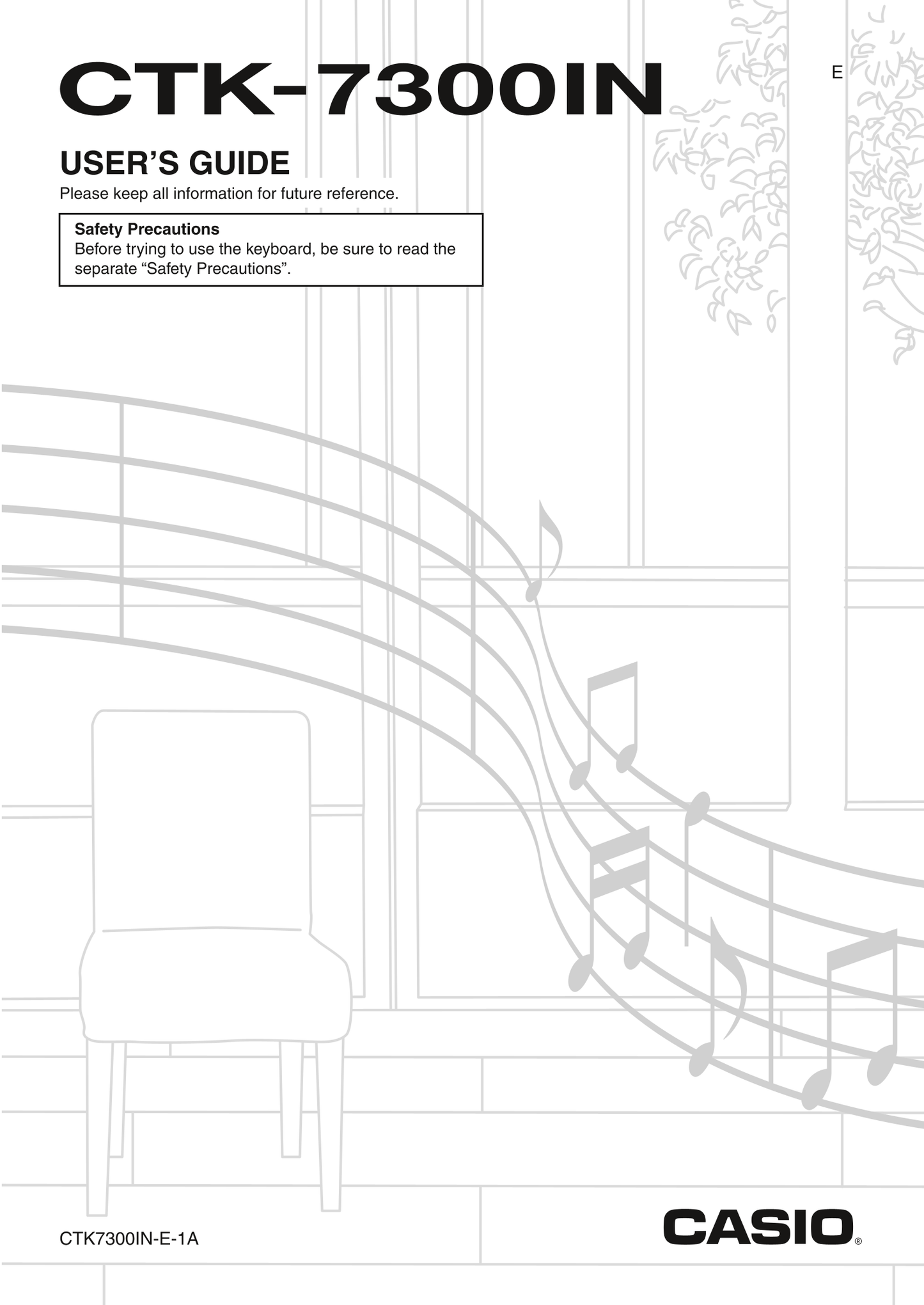 Casio CTK-7300IN Keyboard Piano Owner's/ User Manual (Pages: 168)