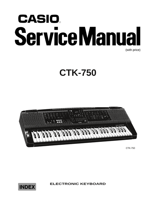 Casio CTK-750 Keyboard Piano Service Manual (Pages: 30)
