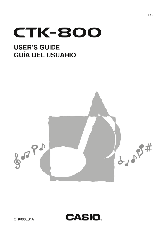 Casio CTK-800 Keyboard Piano Owner's/ User Manual (Pages: 69)