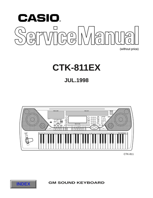 Casio CTK-811EX Keyboard Piano Service Manual (Pages: 41)