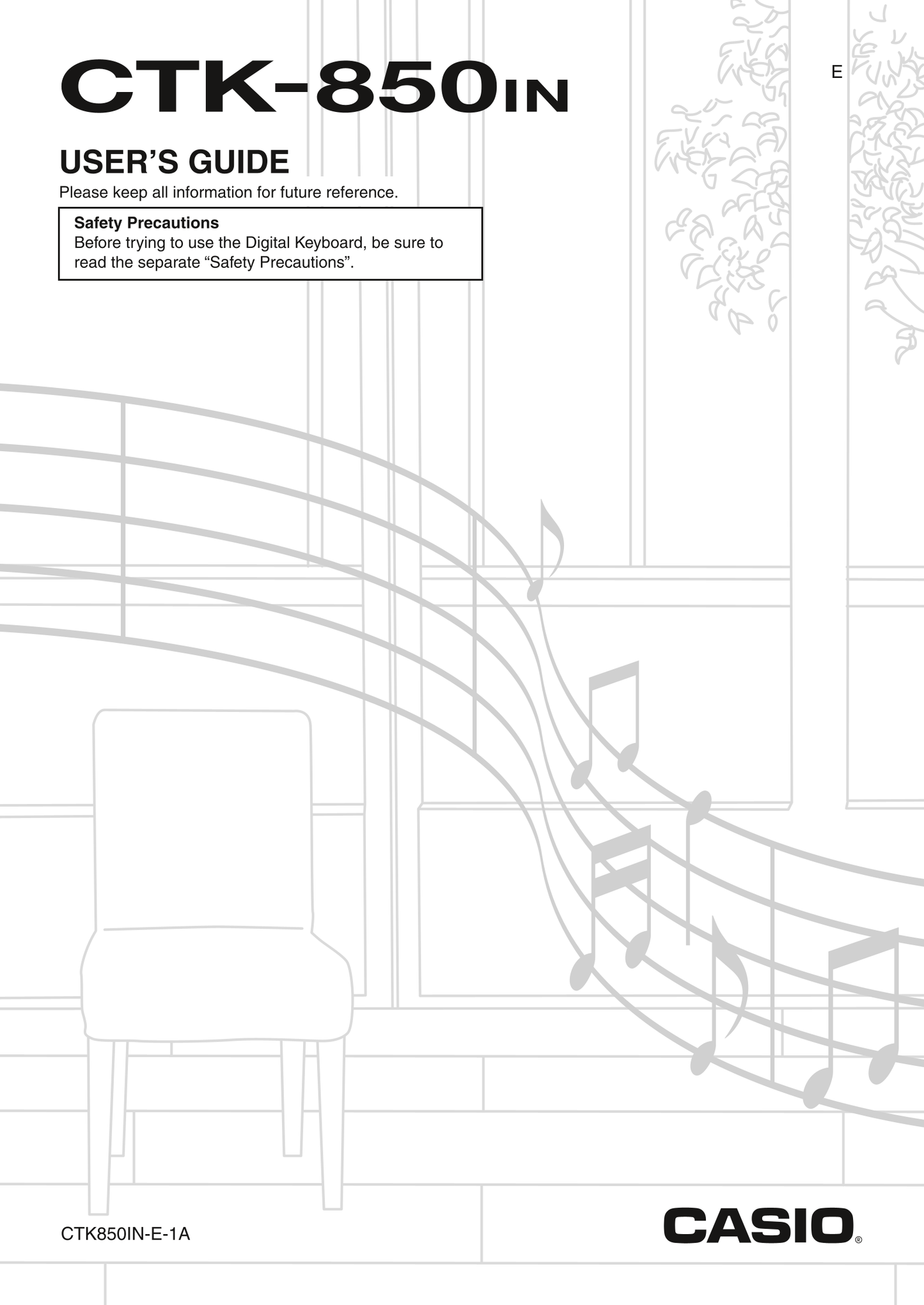 Casio CTK-850IN Keyboard Piano Owner's/ User Manual (Pages: 81)