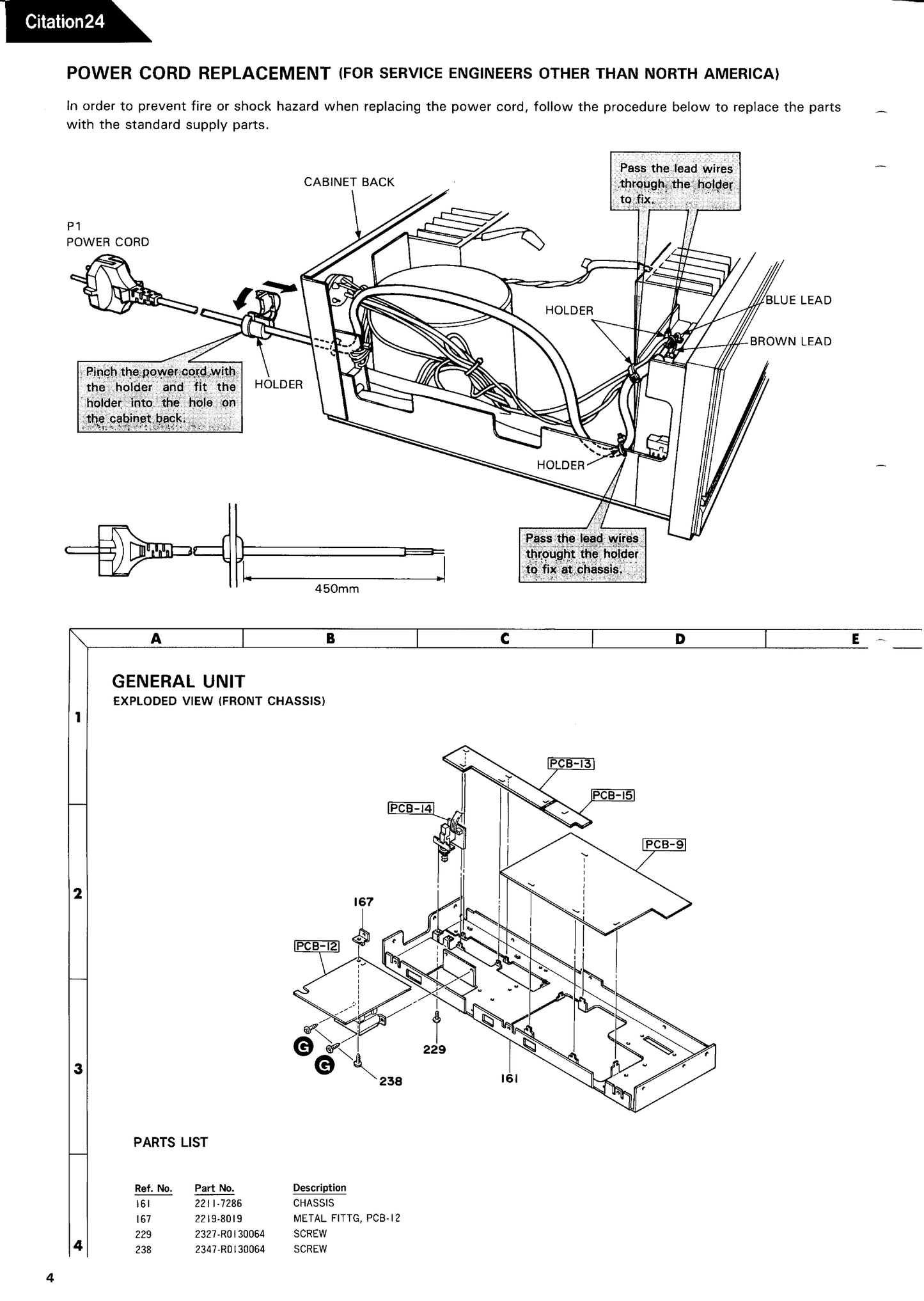 Harman/ Kardon Citation 24 Stereo Power Amplifier Service Manual (Pages: 31)