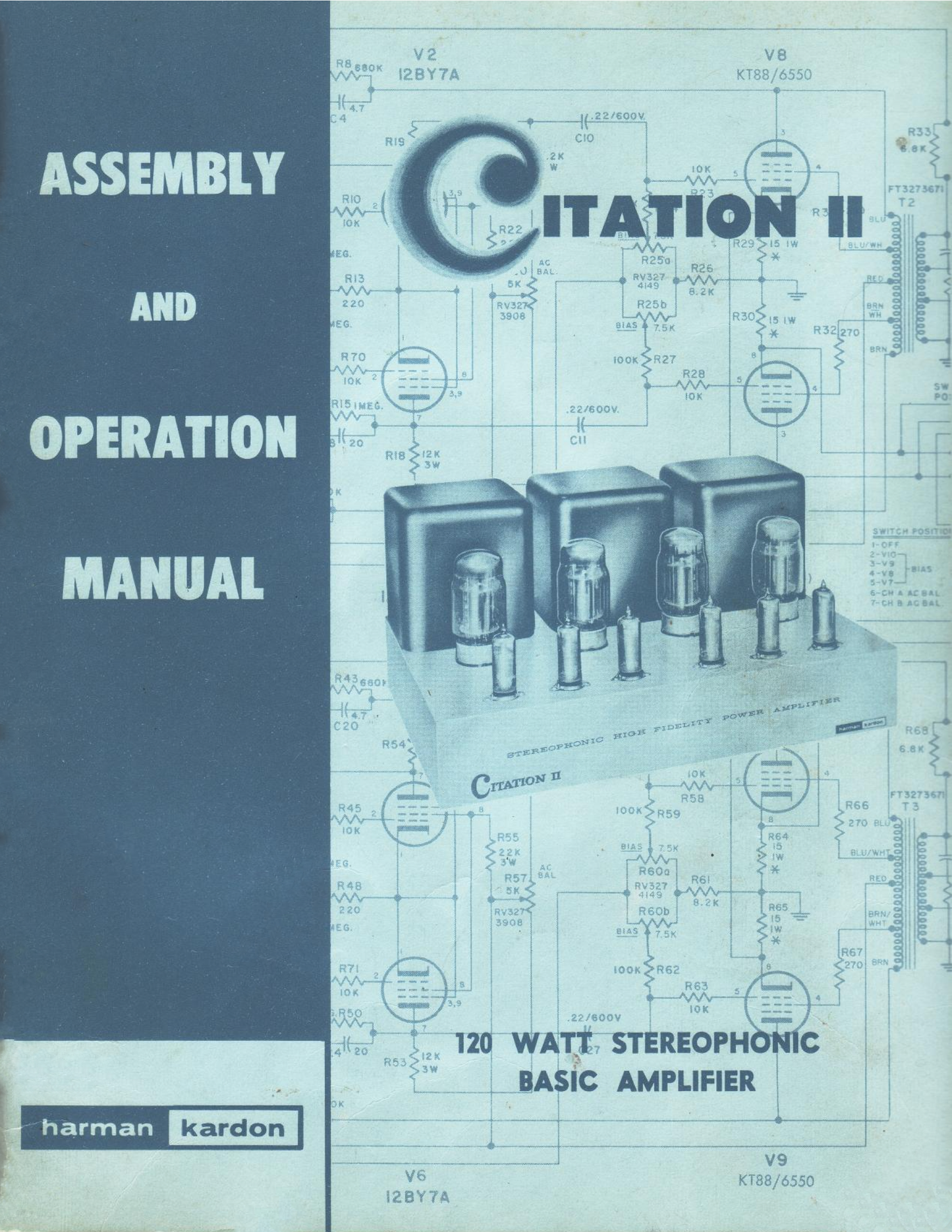 Harman/ Kardon Citation II Stereophonic Amplifier Owner & Service Manual (Pages: 73)