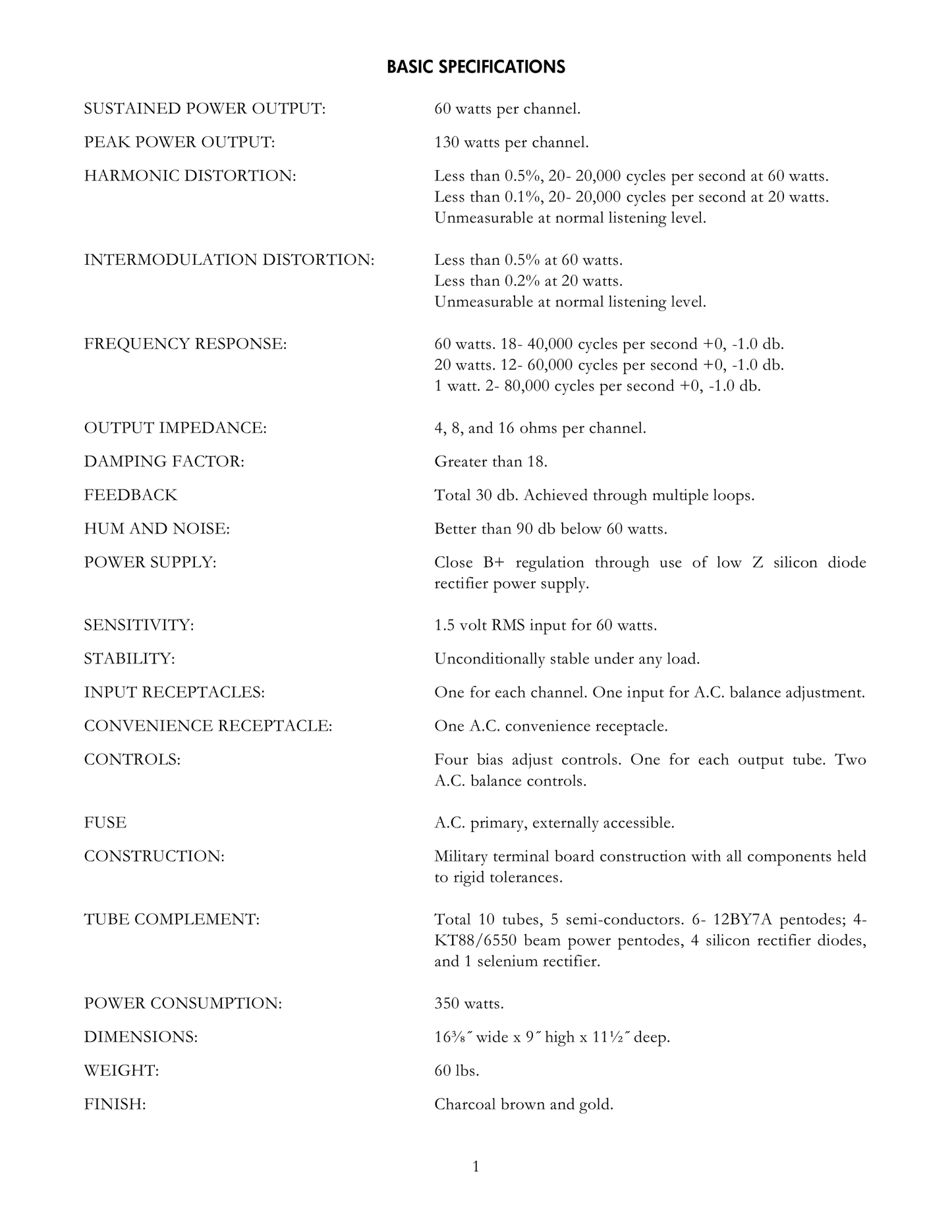 Harman/ Kardon Citation II Stereophonic Amplifier Owner & Service Manual (Pages: 73)