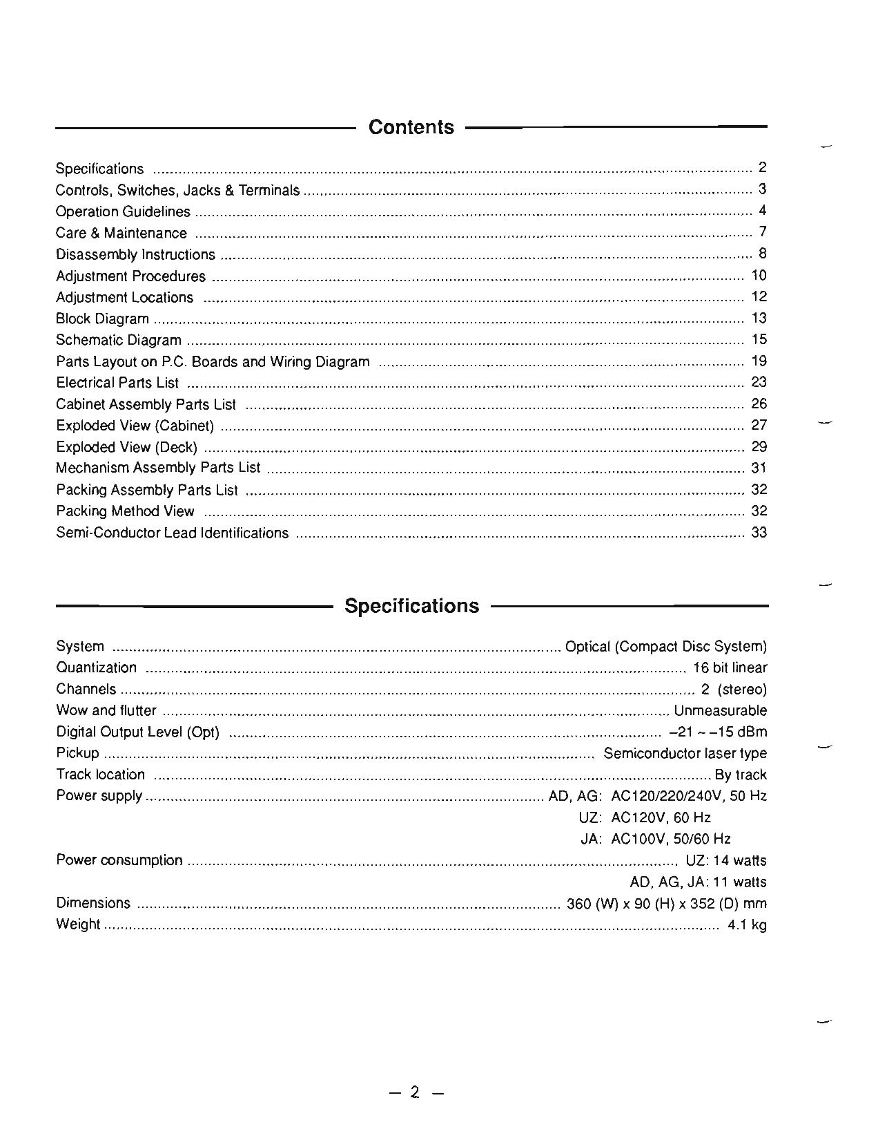 Luxman D-007 CD Player Service Manual (Pages: 32)