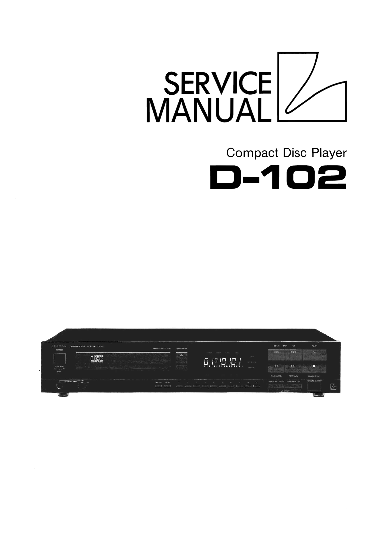 Luxman D-102 CD Player Service Manual (Pages: 29)